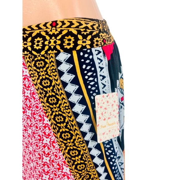NWT Free People Bohemian Patchwork Handkerchief Hem Midi Skirt - Picture 13 of 16